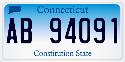 CT license plate AB94091