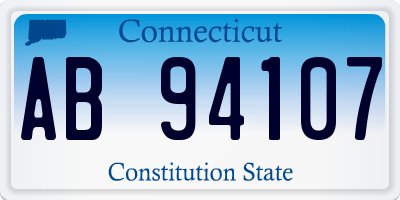 CT license plate AB94107