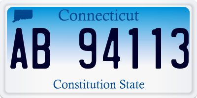 CT license plate AB94113