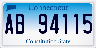 CT license plate AB94115
