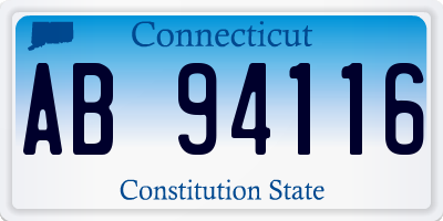 CT license plate AB94116