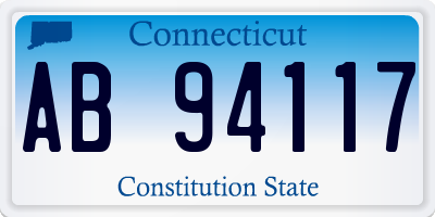 CT license plate AB94117