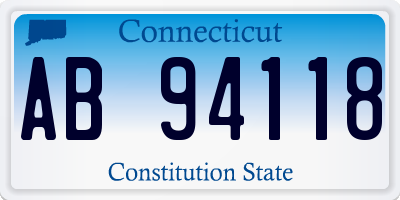 CT license plate AB94118