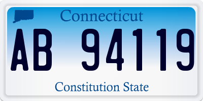 CT license plate AB94119