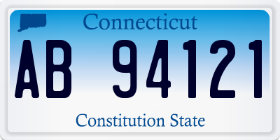 CT license plate AB94121