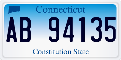 CT license plate AB94135