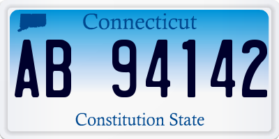 CT license plate AB94142