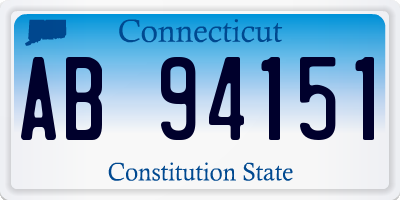 CT license plate AB94151