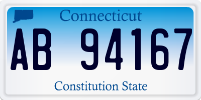 CT license plate AB94167