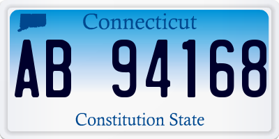 CT license plate AB94168