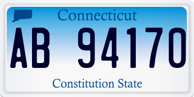 CT license plate AB94170