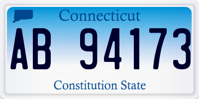 CT license plate AB94173