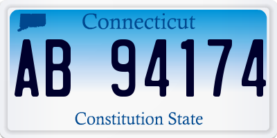 CT license plate AB94174