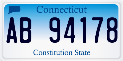 CT license plate AB94178