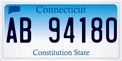 CT license plate AB94180