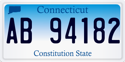 CT license plate AB94182