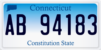 CT license plate AB94183