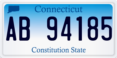 CT license plate AB94185