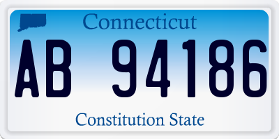 CT license plate AB94186