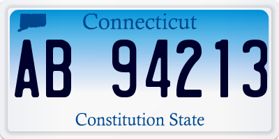 CT license plate AB94213