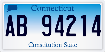 CT license plate AB94214