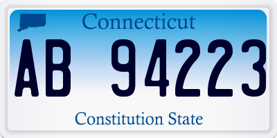 CT license plate AB94223