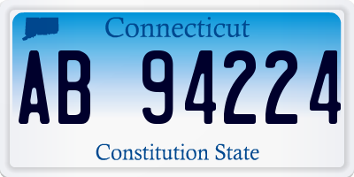 CT license plate AB94224