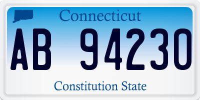 CT license plate AB94230