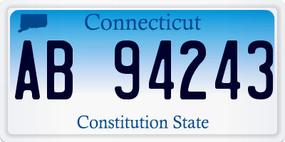 CT license plate AB94243