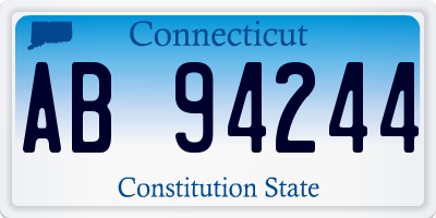 CT license plate AB94244