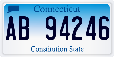 CT license plate AB94246