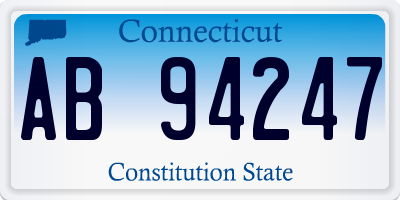 CT license plate AB94247