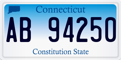 CT license plate AB94250