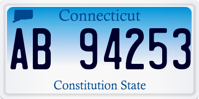 CT license plate AB94253