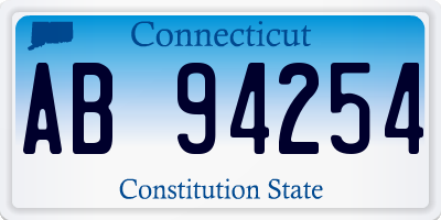 CT license plate AB94254