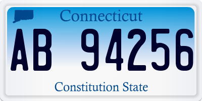 CT license plate AB94256