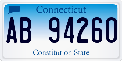 CT license plate AB94260