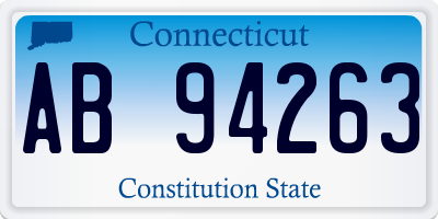 CT license plate AB94263