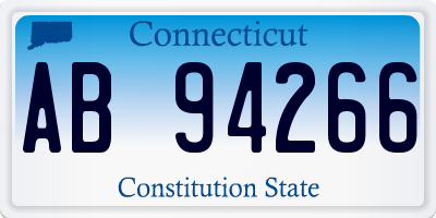 CT license plate AB94266