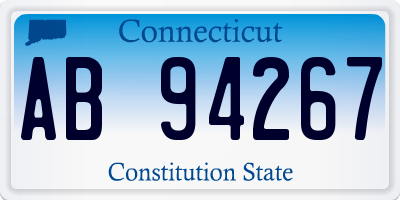 CT license plate AB94267