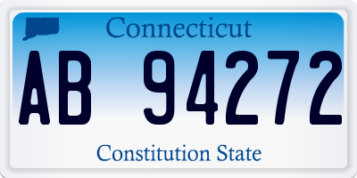 CT license plate AB94272