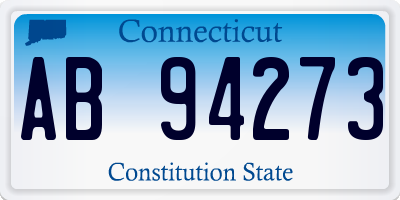 CT license plate AB94273