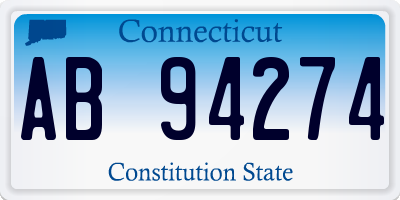 CT license plate AB94274