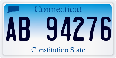 CT license plate AB94276