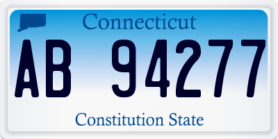 CT license plate AB94277