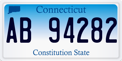 CT license plate AB94282