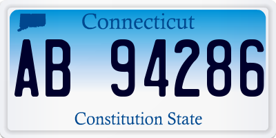 CT license plate AB94286