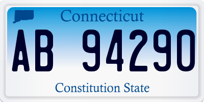 CT license plate AB94290