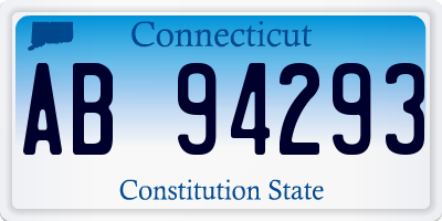 CT license plate AB94293