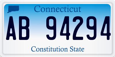 CT license plate AB94294